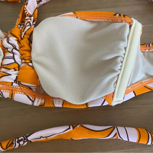 Sz. XS Target Kona SOL Sunshine Yellow White Bandeau bikini Top NWOT (OO12) - Picture 6 of 9
